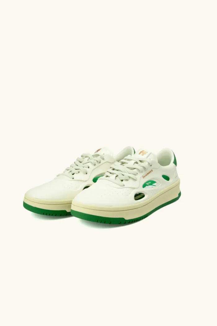 Sneakers Donna Foamers Bianca con Dettagli Verdi cod. R0001, foto 2 di 8