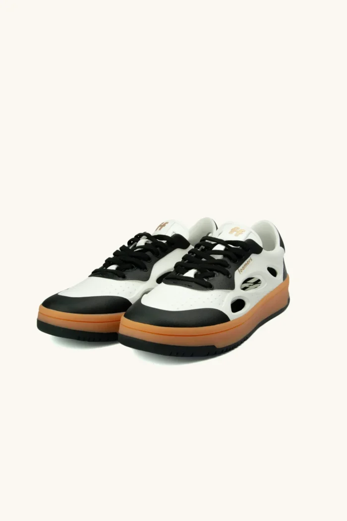 Sneakers Uomo Foamers Bianca con Dettagli Neri cod. R0003, foto 2 di 8