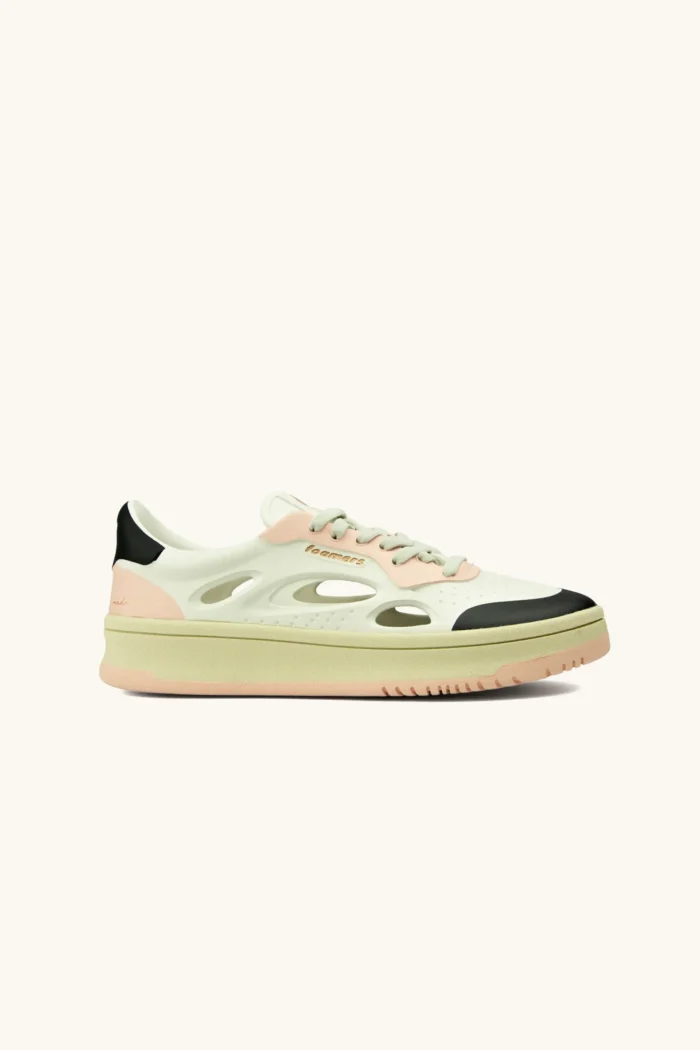 Sneakers Donna Foamers Bianca con Dettagli Neri e Rosa cod. R0008, foto 1 di 8