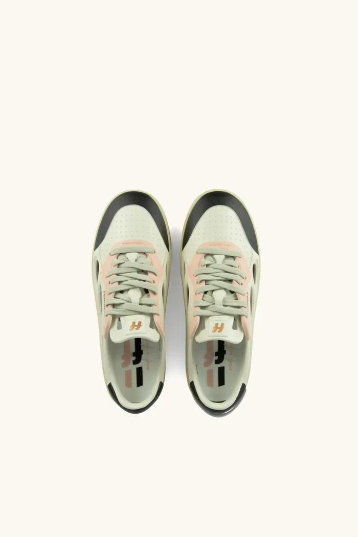 Sneakers Donna Foamers Bianca con Dettagli Neri e Rosa cod. R0008, foto 4 di 8