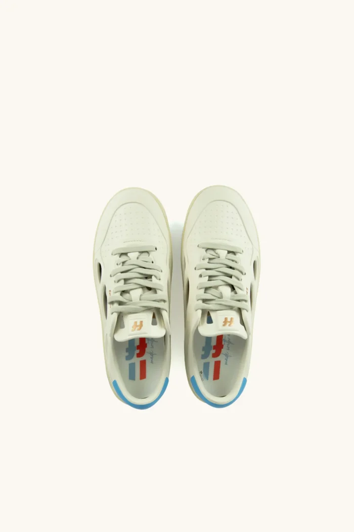 Sneakers Uomo Foamers Bianca con Dettagli Azzurri cod. R00015, foto 4 di 8