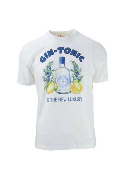 T-shirt Mc2 Saint Barth Bianca art. Tshirt Man Gin New Luxury 01N