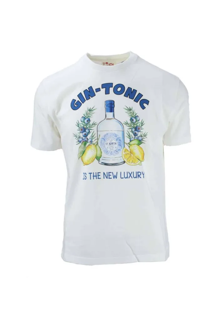 T-shirt Mc2 Saint Barth Bianca art. Tshirt Man Gin New Luxury 01N, foto 1 di 1