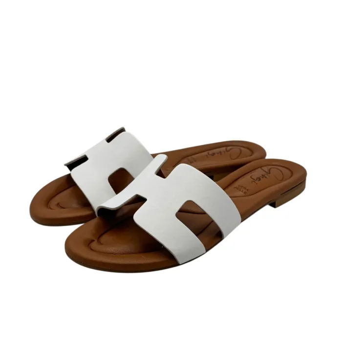 Ciabatta Gingi in Nappa Bianca, Tacco 2 cm art. 3557, foto 5 di 6