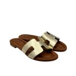 Ciabatta Gingi Rosmarino in Nappa Laminata Platino, Tacco 2 cm art. 3557 - immagine 4