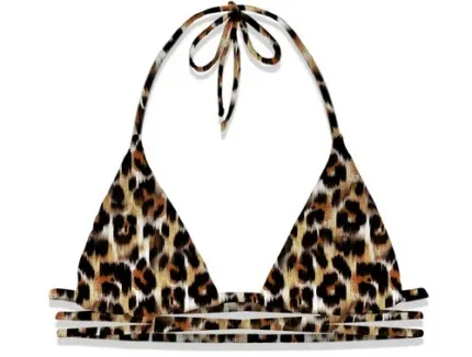 Costume Mc2 Saint Barth Triangolo Con Lacci  Fantasia Animalier art. Veronika Ikat Leopard 11