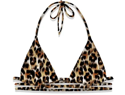 Costume Mc2 Saint Barth Triangolo Con Lacci  Fantasia Animalier art. Veronika Ikat Leopard 11, foto 1 di 1