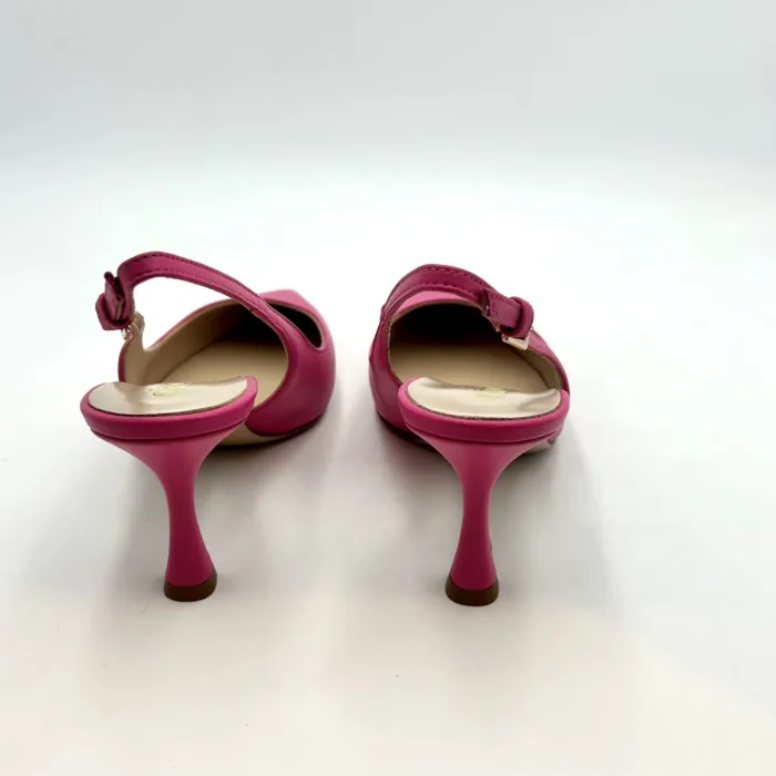 Slingback Ninalilou in Nappa Fucsia, Tacco 7 cm art. 301225M7, foto 4 di 5