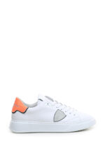 Sneakers Uomo Philippe Model Temple In Pelle Bianca Back Arancione cod. BTLU VLT4