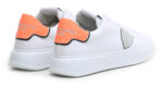 Sneakers Uomo Philippe Model Temple In Pelle Bianca Back Arancione cod. BTLU VLT4 - immagine 2