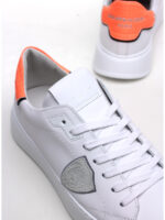 Sneakers Uomo Philippe Model Temple In Pelle Bianca Back Arancione cod. BTLU VLT4 - immagine 3