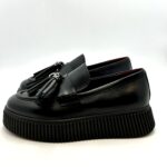 Mocassino Con Nappine Lorenzo Mari in Pelle Nera art. Sally 07 - immagine 3