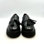 Mocassino Con Nappine Lorenzo Mari in Pelle Nera art. Sally 07 - immagine 2