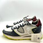Sneakers Uomo Philippe Model Tropez Haute In Pelle Azzurra e Dettagli Bianchi cod. TKLU WNV1 - immagine 3
