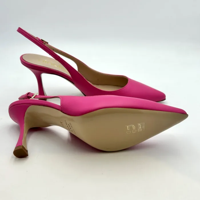 Slingback Ninalilou in Nappa Fucsia, Tacco 7 cm art. 301225M7, foto 5 di 5