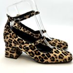 Decolletè Mary Jane Pergiò in Camoscio Maculato Tacco 6 cm art. 770