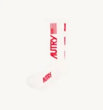 Calzini Iconic Action Autry Unisex Bianco con Logo Classico Rosso art. SOPU 35A3