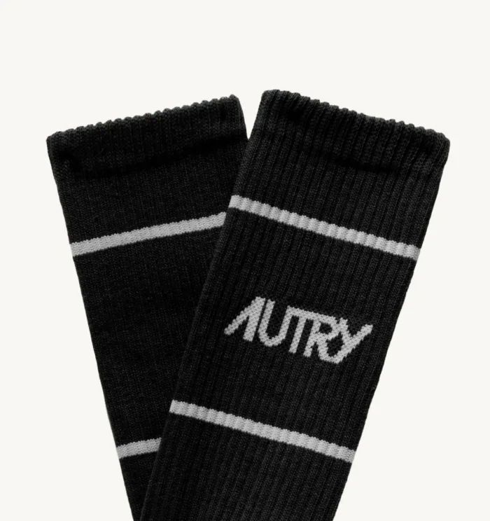 Calzini Iconic Action Autry Unisex Nero con Marchio Bianco art. SOPU 40LK, foto 2 di 2