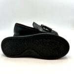 Mocassino Con Nappine Lorenzo Mari in Pelle Nera art. Sally 07 - immagine 5