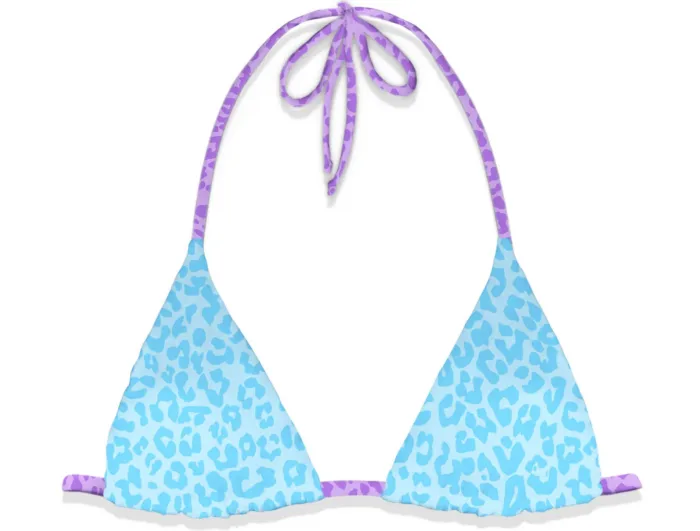 Costume Mc2 Saint Barth Triangolo Fantasia Animalier Azzurra art. Leah Pastel Leopard 3124, foto 1 di 1