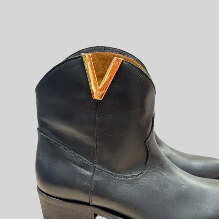 Stivaletto Camperos Via Roma 15 in pelle Nera Tacco 4 cm art 3946, foto 5 di 5