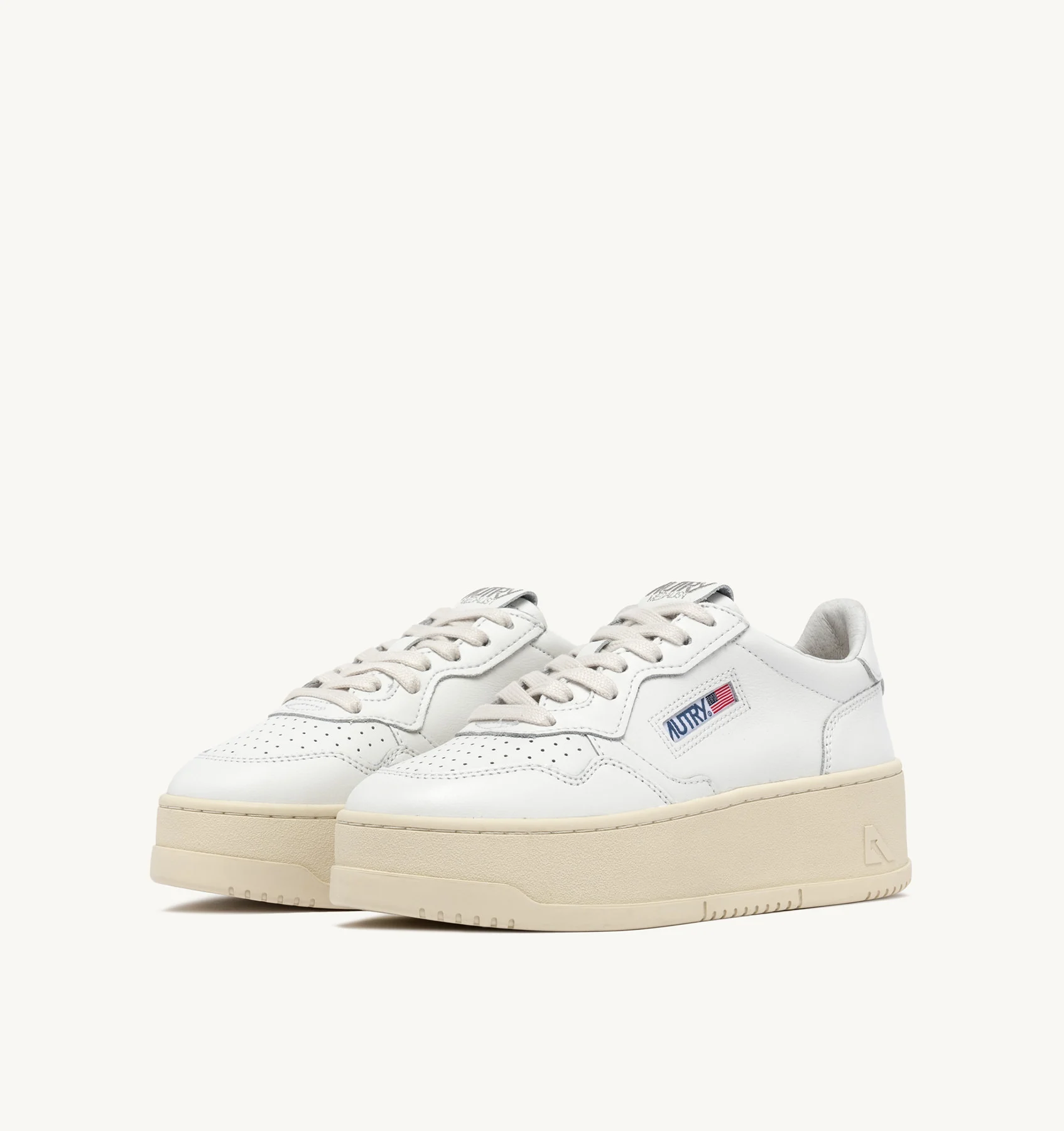 Sneakers Autry Medalist Platform Donna in Pelle Bianca art. PTLW LL15 - immagine 2