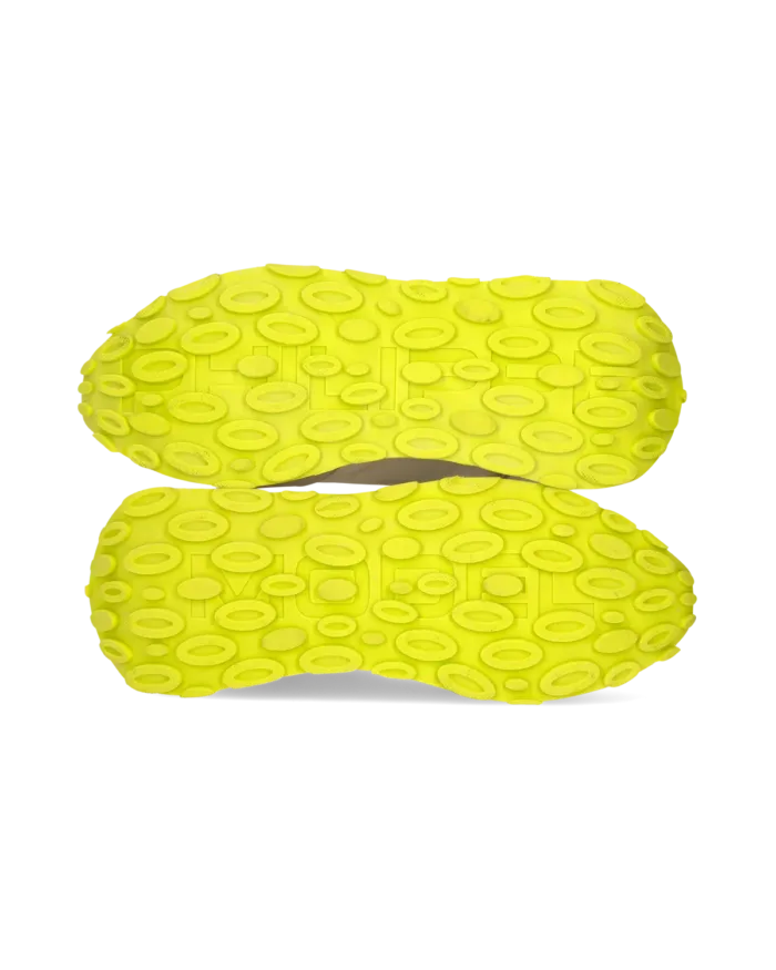 Sneakers Donna Philippe Model Tropez Haute In Pelle Bianca e Dettagli Fluo cod. TKLD WNV3, foto 5 di 6