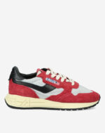 Sneaker Donna Autry Reelwind Low in Suede Rossa e Dettagli Grigi mod. WWLW HN07