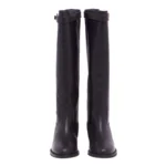 Stivali Via Roma 15 in Pelle Nera con Cinturino Amovibile art. 3807 Rialzo interno H 5cm - immagine 4