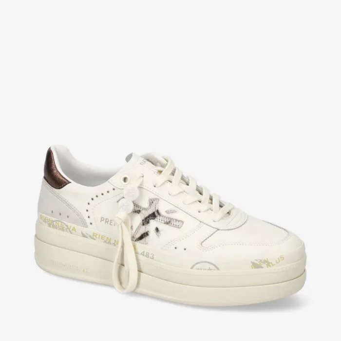 Sneakers Premiata Donna in Pelle Avorio art. Micol 7035, foto 1 di 6