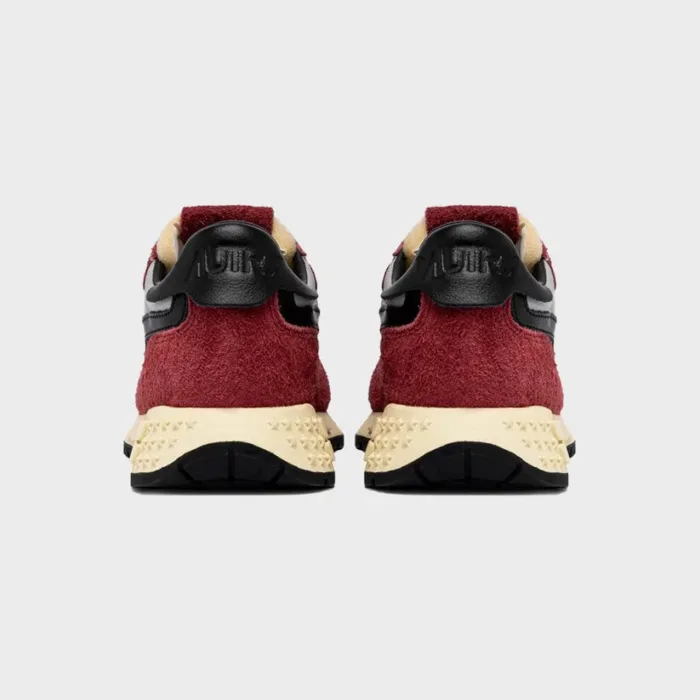 Sneaker Donna Autry Reelwind Low in Suede Rossa e Dettagli Grigi mod. WWLW HN07, foto 2 di 3