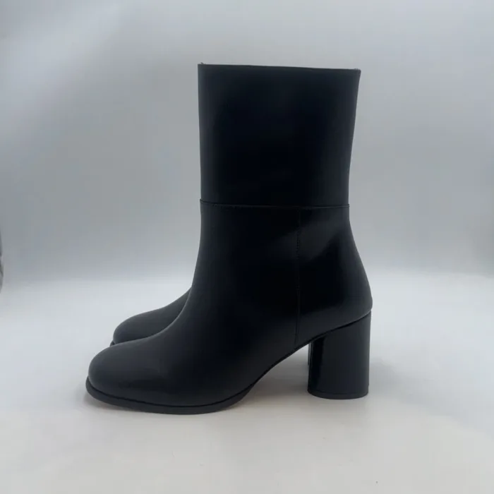 Tronchetto Alohas In Pelle Nera Con Cerniera H 7 cm art. MARIEL, foto 3 di 5