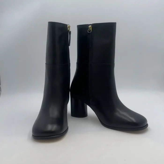 Tronchetto Alohas In Pelle Nera Con Cerniera H 7 cm art. MARIEL, foto 5 di 5