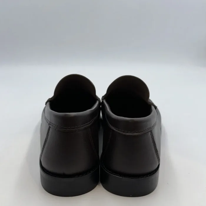 Mocassino Penny Uomo Positano In Pelle Testa di Moro Con Fondo Cuoio Antiscivolo Art. 2154, foto 4 di 6