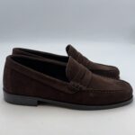 Mocassino Penny Uomo Positano In Camoscio Testa di Moro Con Fondo Cuoio Antiscivolo Art. 2154 - immagine 5