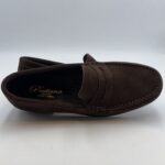 Mocassino Penny Uomo Positano In Camoscio Testa di Moro Con Fondo Cuoio Antiscivolo Art. 2154 - immagine 6