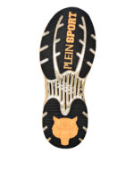 Sneakers Donna Philipp Plein Sport Runner In Pelle e Tela Bianca Dettagli Arancioni e Oro Art PADS USC0579 STE003N - immagine 2