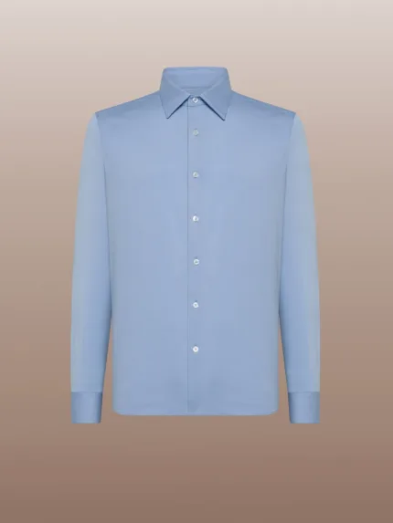 Camicia Uomo RRD Oxford Jacquard Shirt Celeste Art. W24253 V11