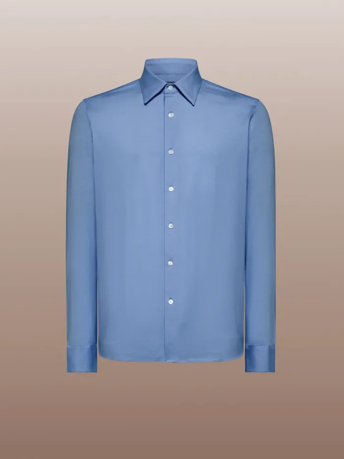 Camicia Uomo RRD Oxford Jacquard Shirt Blu Art. W24253 V82, foto 1 di 3