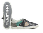 Sneakers Uomo Philippe Model Paris Prsx In Pelle Nera Dettagli Verdi cod. PRLU XP04 - immagine 5