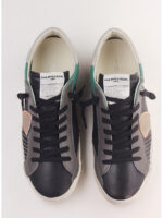 Sneakers Uomo Philippe Model Paris Prsx In Pelle Nera Dettagli Verdi cod. PRLU XP04 - immagine 3