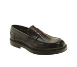 Mocassino Penny Uomo Doucal's In Pelle Spazzolata Testa Di Moro Con Fondo Gomma Extralight Art. DU2726BRUXUF007TM04 - immagine 2