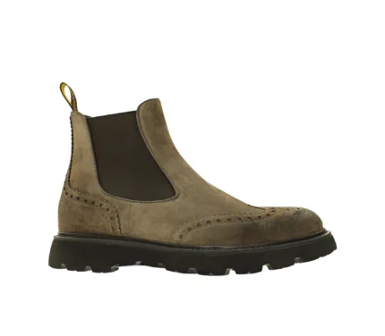 Stivaletto Beatles Coda di Rondine Uomo Doucal's In Camoscio Tortora Art. DU3110GOTNUF024NM39
