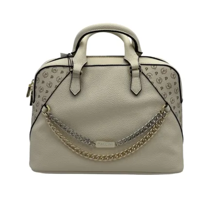 Borsa A Mano Pollini In Pelle Martellata Avorio con dettagli Heritage art. SC4612PP0LSS110A