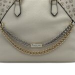 Borsa A Mano Pollini In Pelle Martellata Avorio con dettagli Heritage art. SC4612PP0LSS110A - immagine 4