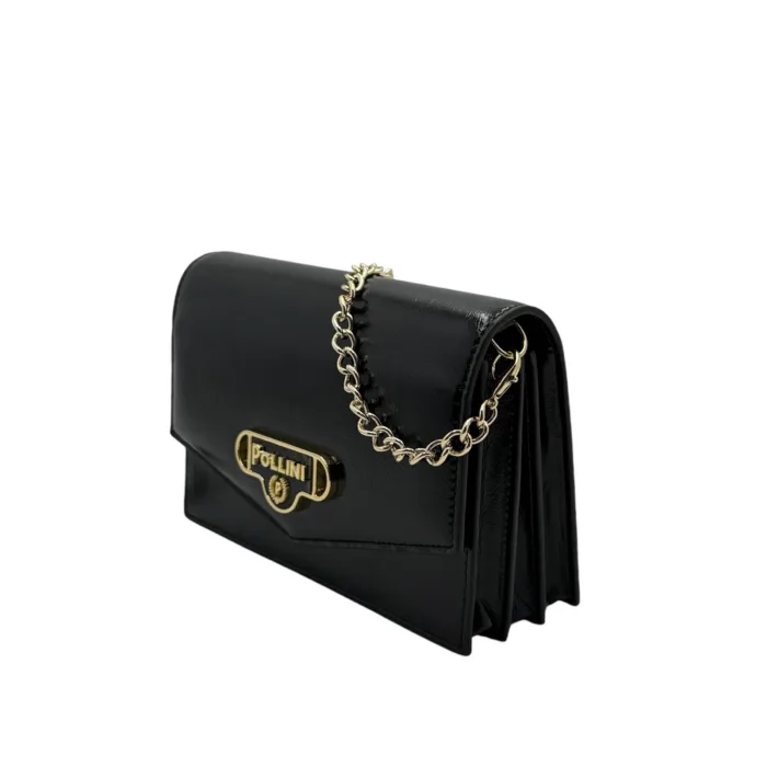 Pochette Pollini in Pelle Nera effetto lucido con tracolla art. SC5313PP0LSC0000, foto 2 di 2