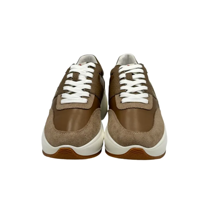Sneaker Pollini Heritage in pelle Tortora art. SA15077G1LXE110B, foto 2 di 4