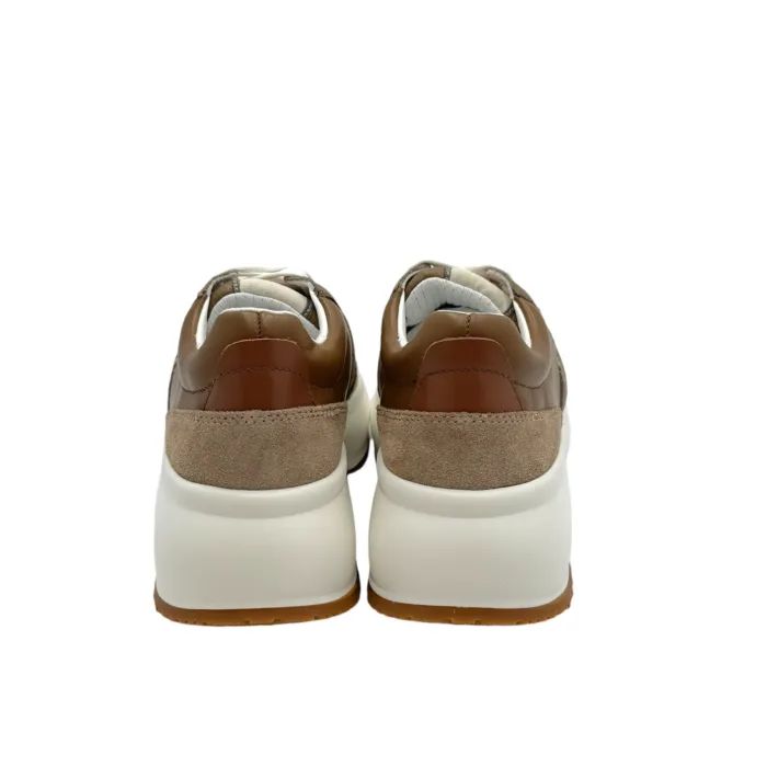 Sneaker Pollini Heritage in pelle Tortora art. SA15077G1LXE110B, foto 4 di 4