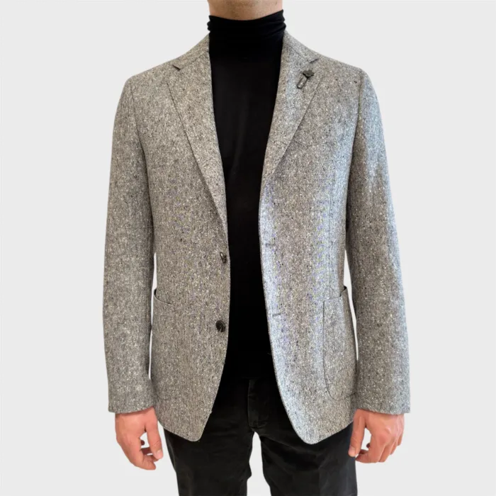 Giacca Lardini Grigia Melange Nero Art. IV528AE IVSF63502 910, foto 1 di 5