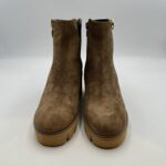 Tronchetto Luca Grossi In Camoscio Tortora Con Doppia Cerniera H 6 cm art. K202T - immagine 2